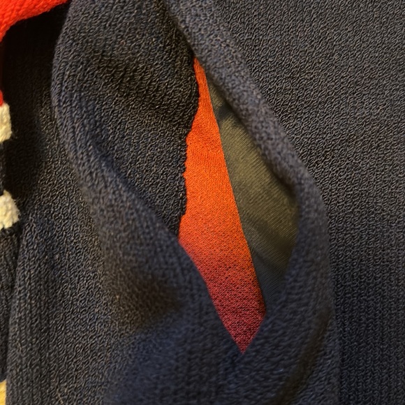 St John Sport red, white, and blue zip front sweater with stars Size L - Picture 5 of 13